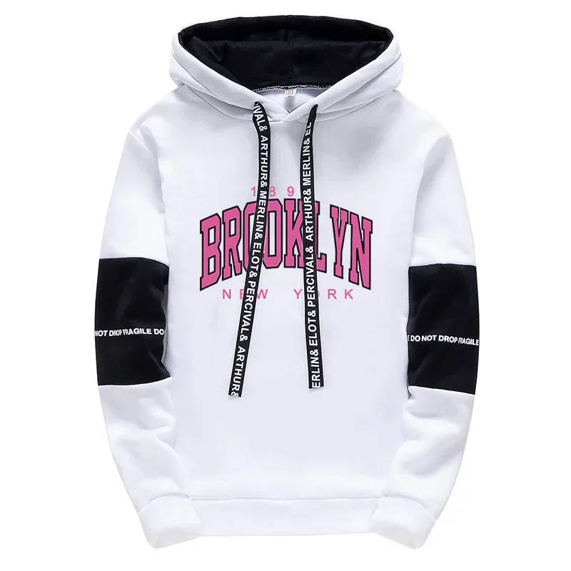 Booklyn Print Hoodies for Woman Urban Casual Fashion Tracksuit Hooded Sweaatshirt Sweatpants Girls Home Outdoor Comfort Pullover - Image 3
