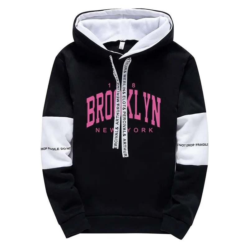 Booklyn Print Hoodies for Woman Urban Casual Fashion Tracksuit Hooded Sweaatshirt Sweatpants Girls Home Outdoor Comfort Pullover - Image 2