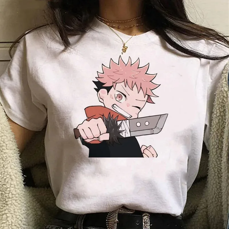Goth Clothes Gojo Graphic Tshirt Anime Jujutsu Kaisen Funny Summer T-shirt for Women Japanese T Shirts Cartoon Woman Tshirts - Image 2